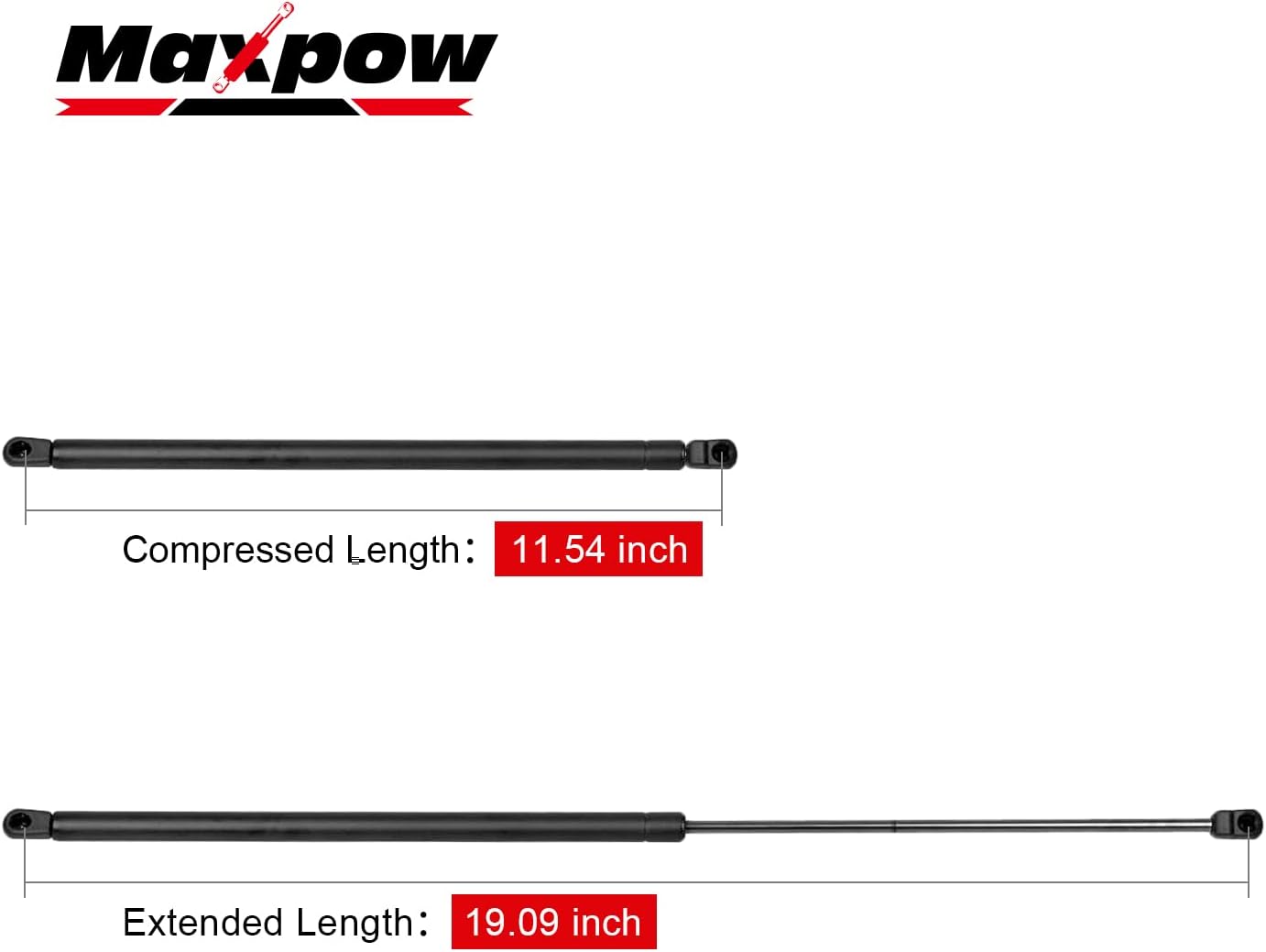 Maxpow Hood Struts Lift Support Compatible with A4 2003-2009, S4 2004-2008 6444 SG101019, Pack of 1