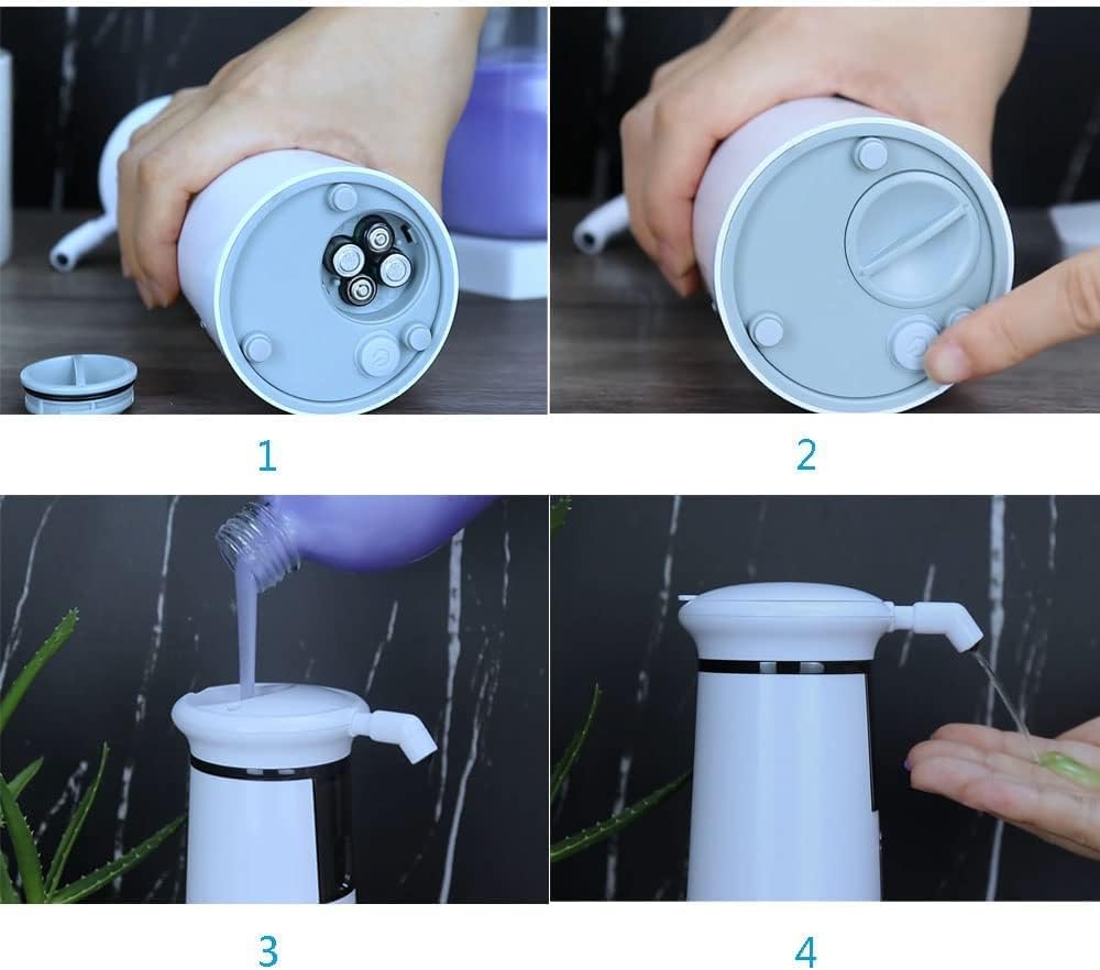 Dispensador de jabón dispensador de jabón con sensor de movimiento infrarrojo sin contacto, diseño de ahorro de energía, impermeable, dispensador de jabón eléctrico automático