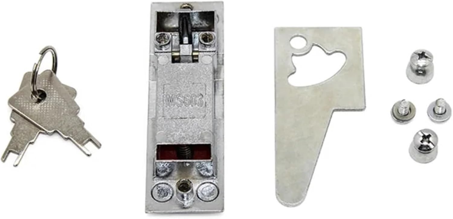 Istribution Box Meter Box Cabinet Lock MS603 Equipment Control Cabinet Door Lock 1Pcs(Red with Key)