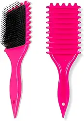 Escova Cabelo Fitagem Finalizadora Onda Profissional - Modelar e Definir Cachos Raquete Wave Mechas Premium CORES SORTIDAS