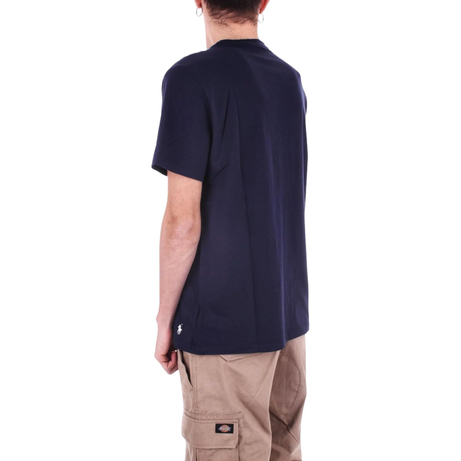 Ralph Lauren T-Shirt Uomo Blu T-Shirt Casual con Stampa Logo L