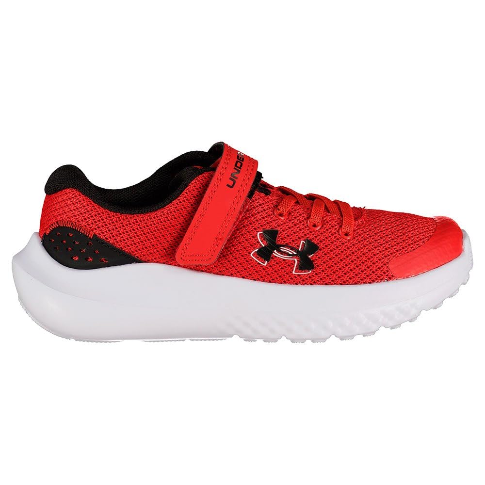 Under Armour Boys Boys' Pre-School Surge 4 Ac Running Shoes / Black / Black Red Size 12 Kids