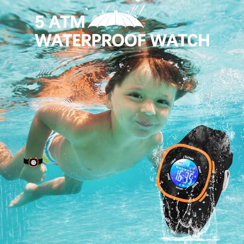 Digital Kids Watch with 7 Color Lights 50M Waterproof,Alarm,Stopwatch,Soft Strap,Children Gifts Sports Watch for Boys Girls 5-12 Years4