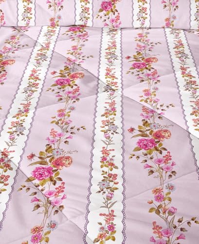 Image of Amazon Brand - Umi Reversible Double Bed Super Soft AC Comforter /Blanket /Quilt /Rajai 220 GSM Soft Microfiber Diamond Stitch (90 inch x 100 inch Inches /228cm x 254cm) - Comforter Double Bed|Pink & White