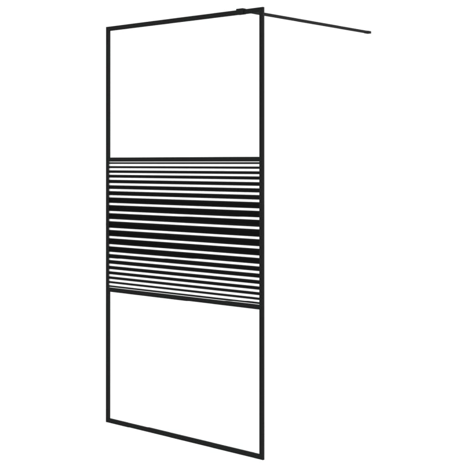 ShGaxin Mampara de Ducha Vidrio ESG Transparente Negro 100x195 cm, Mampara Bañera, Mampara Baño Ducha, Cabina De Ducha, Mampara Baño