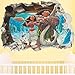mmwin Cartoon Moana Maui Vaiana Break Etiqueta De La Pared para Niños Habitaciones De Bebé Nursery Calcomanías Decoración De Los Niños Arte del Cartel