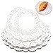 Tapetes de Papel Redondos Blancos, 300 Piezas Blanco Tapetes de Encaje Papel para Postres Galletas Productos Horneados Bodas Fiesta de Cumpleaños Vajilla Decoración(4.5in,6.5in,8.5in)