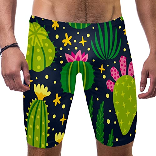Jammers de natación HUI JIN SHOP para hombre y su traje de baño Endurance Long Racing Cactus