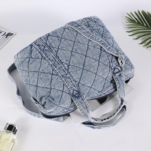 Denim Bags for Women Jeans Bag Denim Tote Bag Preppy Vintage Handbag Crossbody Shoulder Bag4