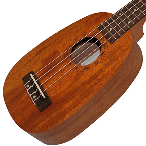 en dents de scie en acajou Ukulélé avec préampli, guide de démarrage rapide, support, Sac de transport et tuner - Les Beatles, Paul McCartney, John Lennon, RIngo Starr, George Harrison en dents de scie en acajou Ukulélé avec préampli, guide de démarrage rapide, support, Sac de transport et tuner – Image 6