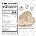 EVIL SNACKS Crunchy Mushroom Chips - Original, Non-GMO Project Verified, Plant-Based, Vegan, Gluten-Free - Nutrient-Packed, On-the-Go Snack - 2 Oz (3 Pack)