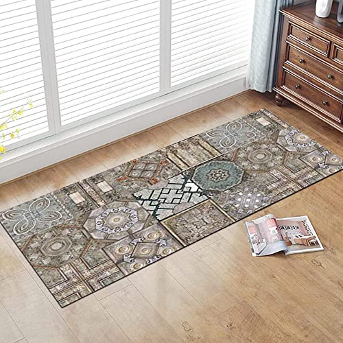 Tapis de couloir 80x430cm lavable antidérapant long passage moderne - 5
