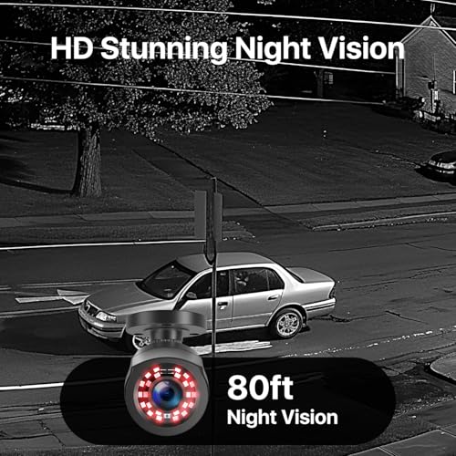 Image of ZOSI 3K Lite Wired Security Camera System Outdoor,8pcs 1920TVL 1080P Surveillance Cameras,80ft Night Vision,8 Channel H.265+ 5MP Lite CCTV DVR with 1TB HDD for 24 /7 Recording