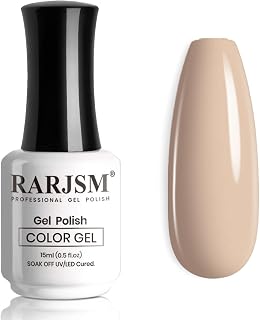 RARJSM Milky Nude Gel Polish Opaque Light Gray Orange Cream Skin Tone Nuded Color Gel Nail Polish 15ml Neutral Soak Off UV LED Cured Nail GelPolish for Nail Art French Manicure Salon DIY Home