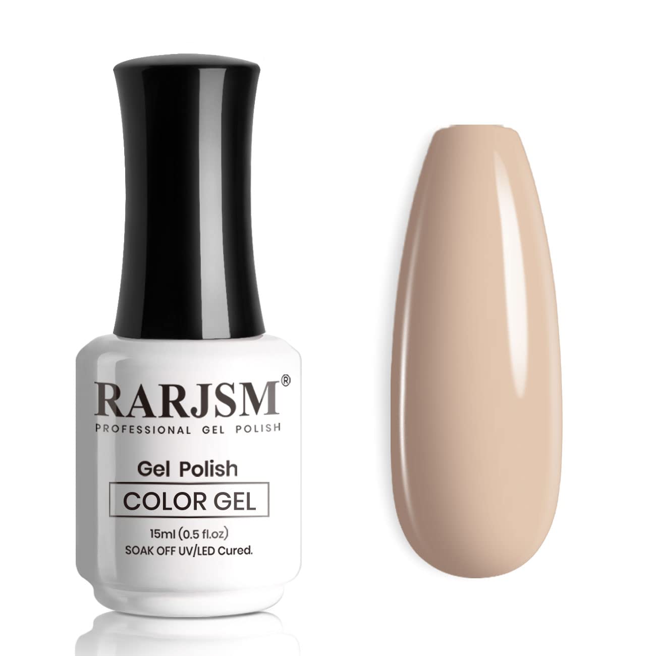 RARJSM Milky Nude Gel Polish Opaque Light Gray Orange Cream Skin Tone Nuded Color Gel Nail Polish 15ml Neutral Soak Off UV LED Cured Nail GelPolish