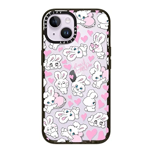 CASETiFY �C���p�N�g iPhone 14 �P�[�X [MIL�K�i���� (4x MIL-STD-810G)/2.5m����̗����������N���A] - Sweetheart Mix by foxy illustrations - �O���b�V�[ �u���b�N
