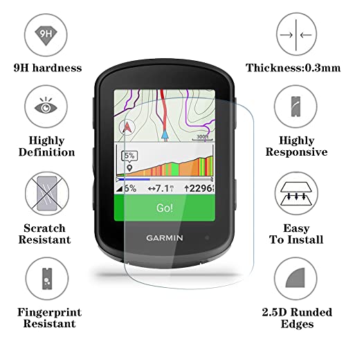 Image of Screen Protector for Garmin Edge 840 Solar /Edge 540 GPS and Silicone Case