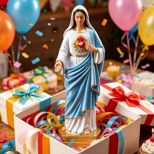 Statue de Marie et décoration religieuse à collectionner pour bibliothèque