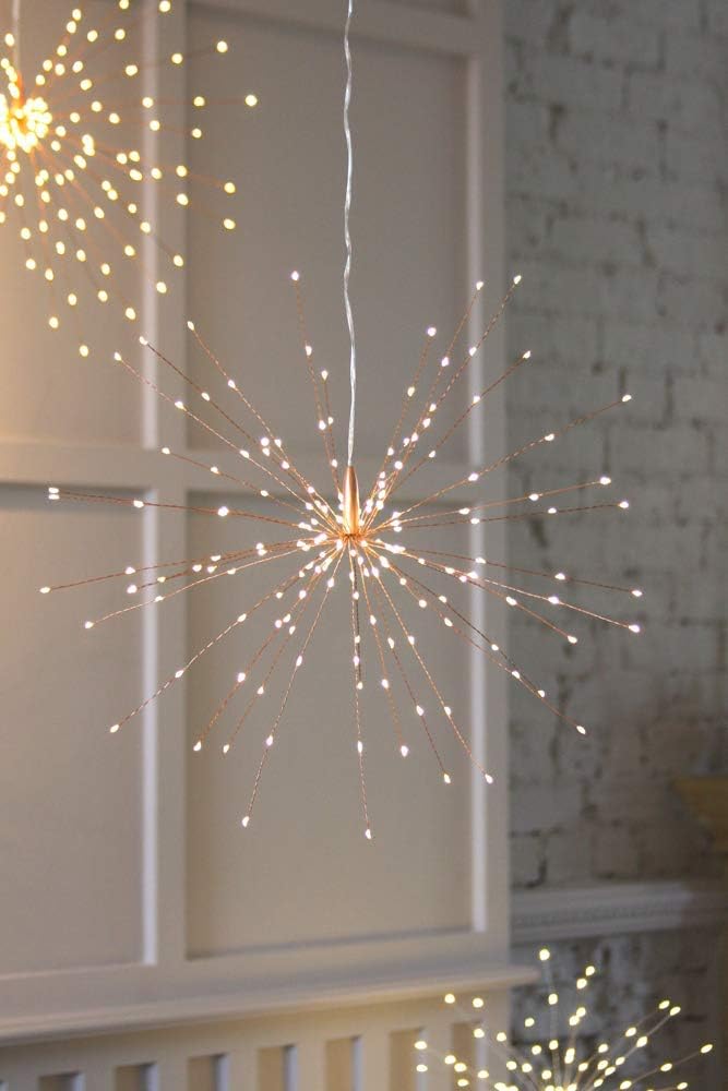 Starburst Large Copper Mains Powered Hanging LED Light