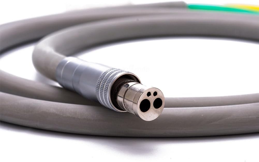 Dental Silicone Handpiece Tubing with 2/4 Holes Flexible Durable Air Turbine Hose Connector for High/Low Speed Dental Handpieces (2 Holes)