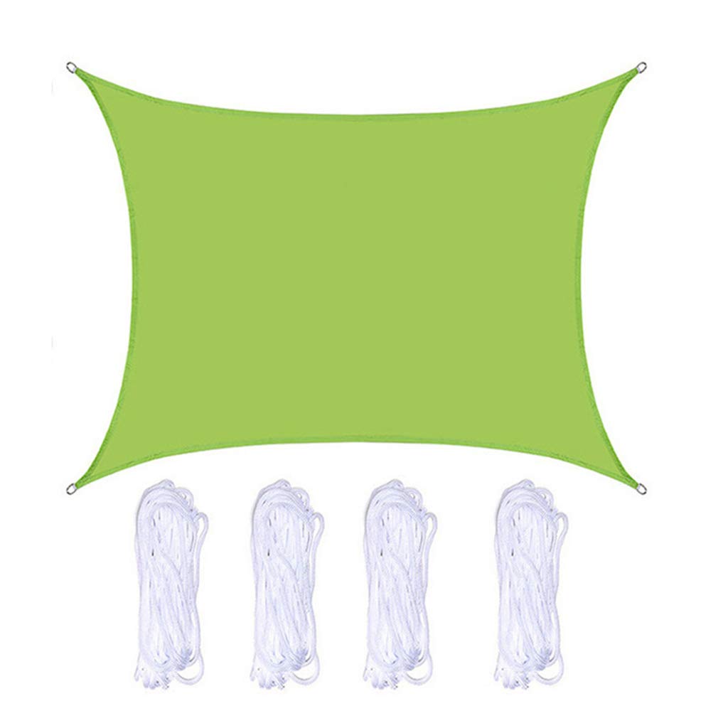 TFGAJKKKKK Sun Shade Sail Square Breathable UV Block Sunscreen Waterproof Oxford Cloth Canopy Awning for Garden Outdoor Patio Green 6X6m