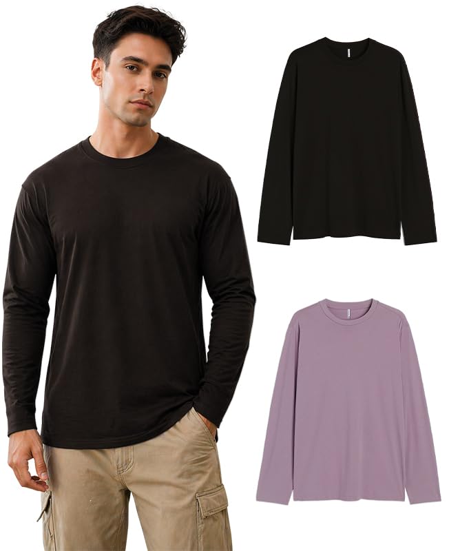 Image of Sleepynuts Regular fit Cotton Full Sleeve Plain T-Shirt for Men (Pack of 1,2,3 Size Small to 3XL)