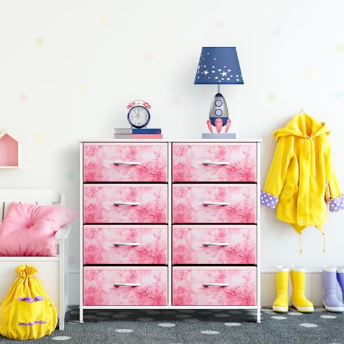 Sorbus Kids Dresser, Cube Storage for Bedroom (8 Drawer, Tie Dye Pink) - image 7