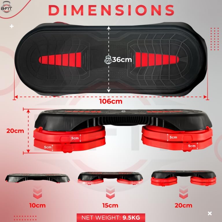 Image of B Fit Premium Quality Aerobic Steppers (106X36X20 CM)