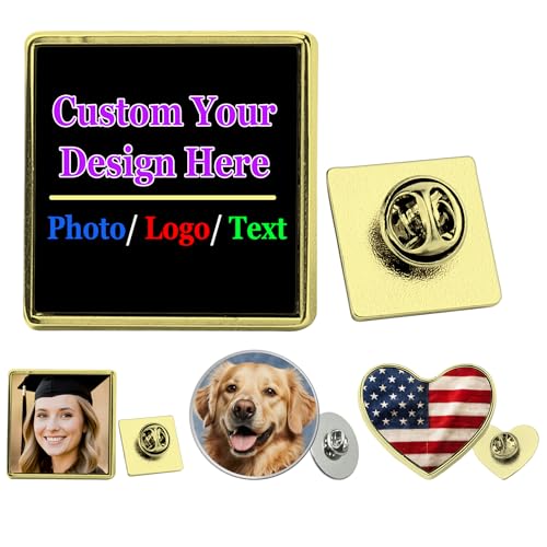 Image of Custom Pin Brooch Pins Backpack Pin for Men Women Picture Charm Logo Name Trading Pins Shirt Clip Gift for Christmas Birthday Graduation Anniversary Valentines Day Veterans Day Memorial Day