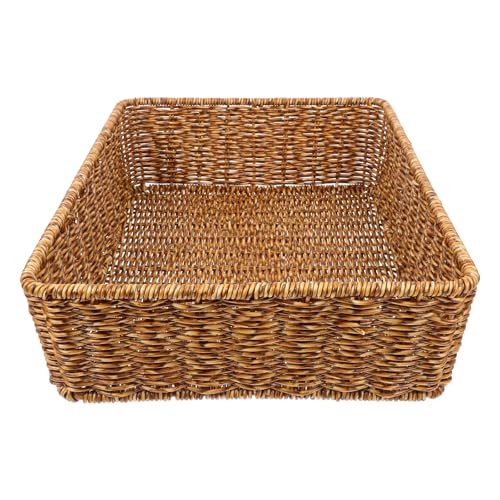 WEKADRIN Geflochtener Aufbewahrungskorb aus Robustem Kunstrattan und...