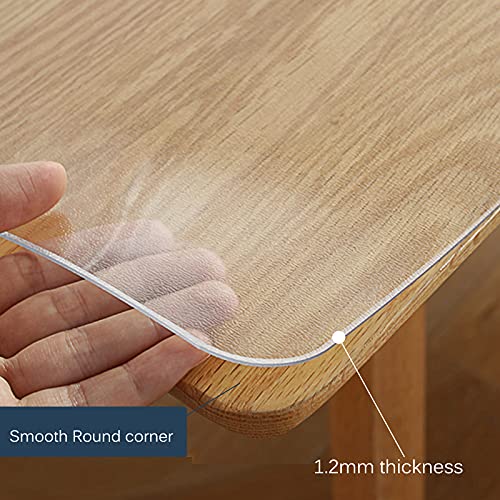 Nappe en verre souple mat transparent rectangle 1,2mm pour table - 4