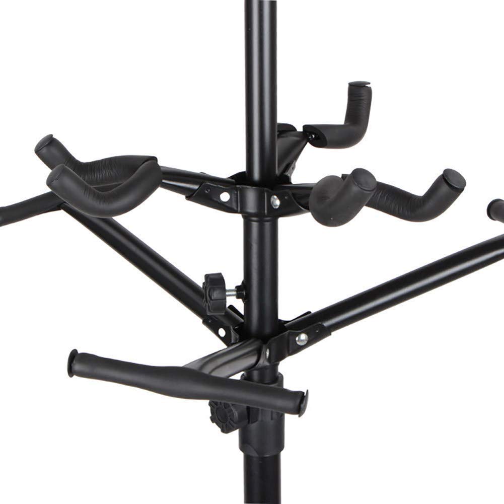 Supporto per chitarra multiplo, treppiede bilaterale resistente per chitarre acustiche elettriche, supporto regolabile nero per casa, studio, negozi, bar