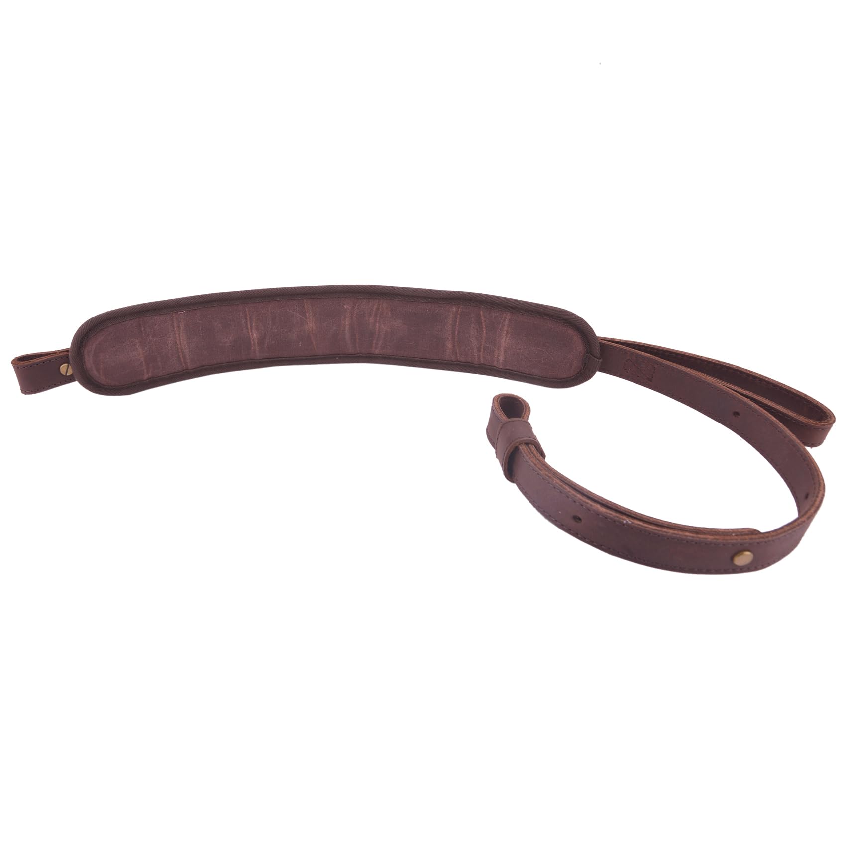 Leather Canvas Gun Sling Rifle Strap with Shell Holder for .22LR .22MAG .17HMR (Coffee with Swivels)