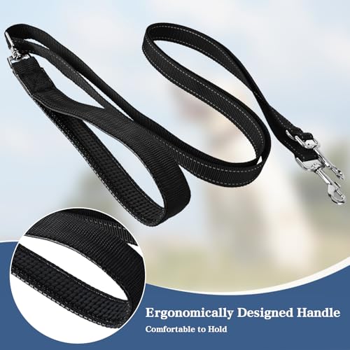 Anti-Zieh Hundeleine, Keine Verwicklung Verstellbar Hundeleine, Dog Reflektierend Leine für mittelgroße zum Spazierengehen, Führleine Hund mit Gepolsterte Handschlaufen (1,2 Meter)