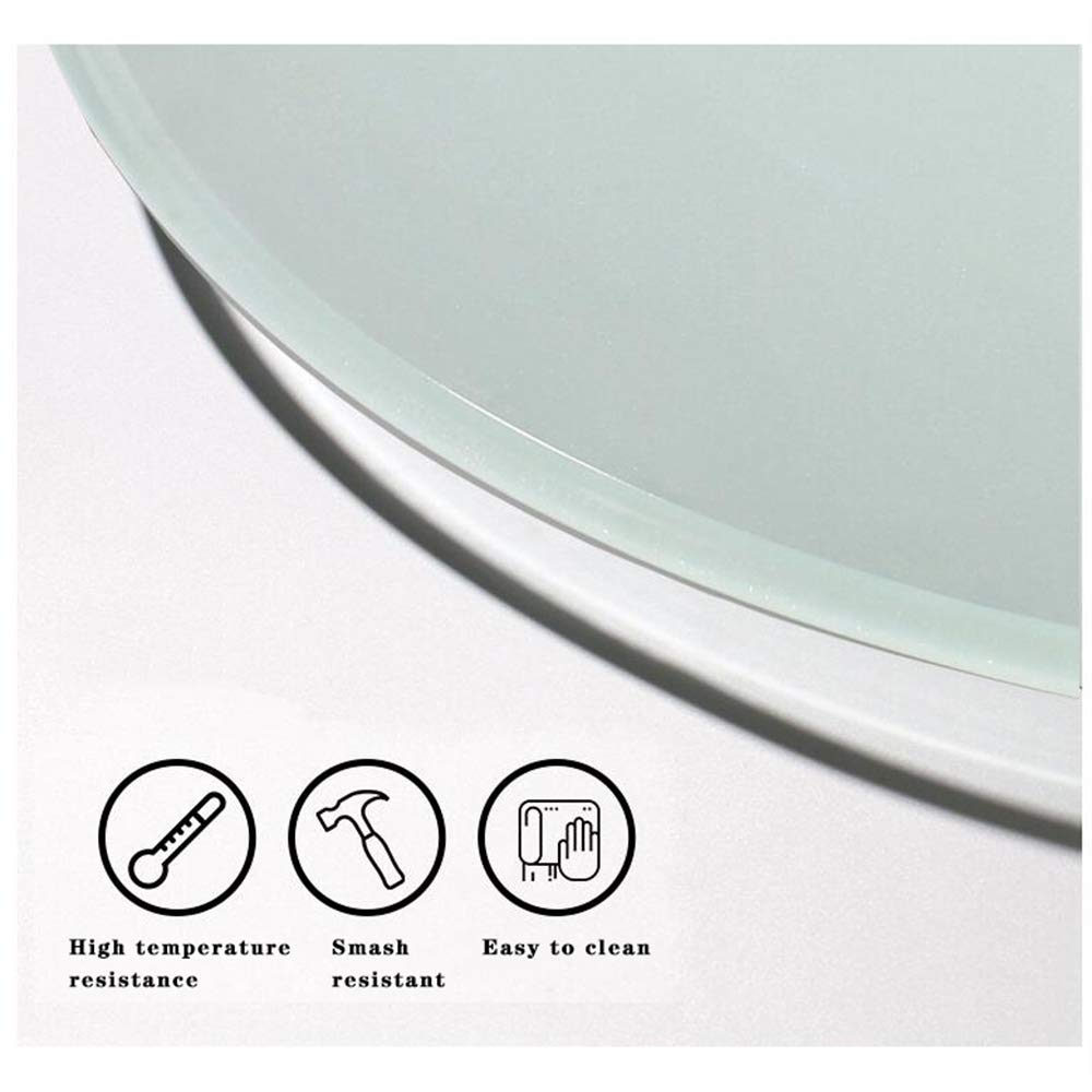 Gramofon z matowego szkła Lazy Susan, okrągła taca na stół jadalny, łatwa w użyciu nie wymaga montażu, akcesoria kuchenne do gospodarstwa domowego