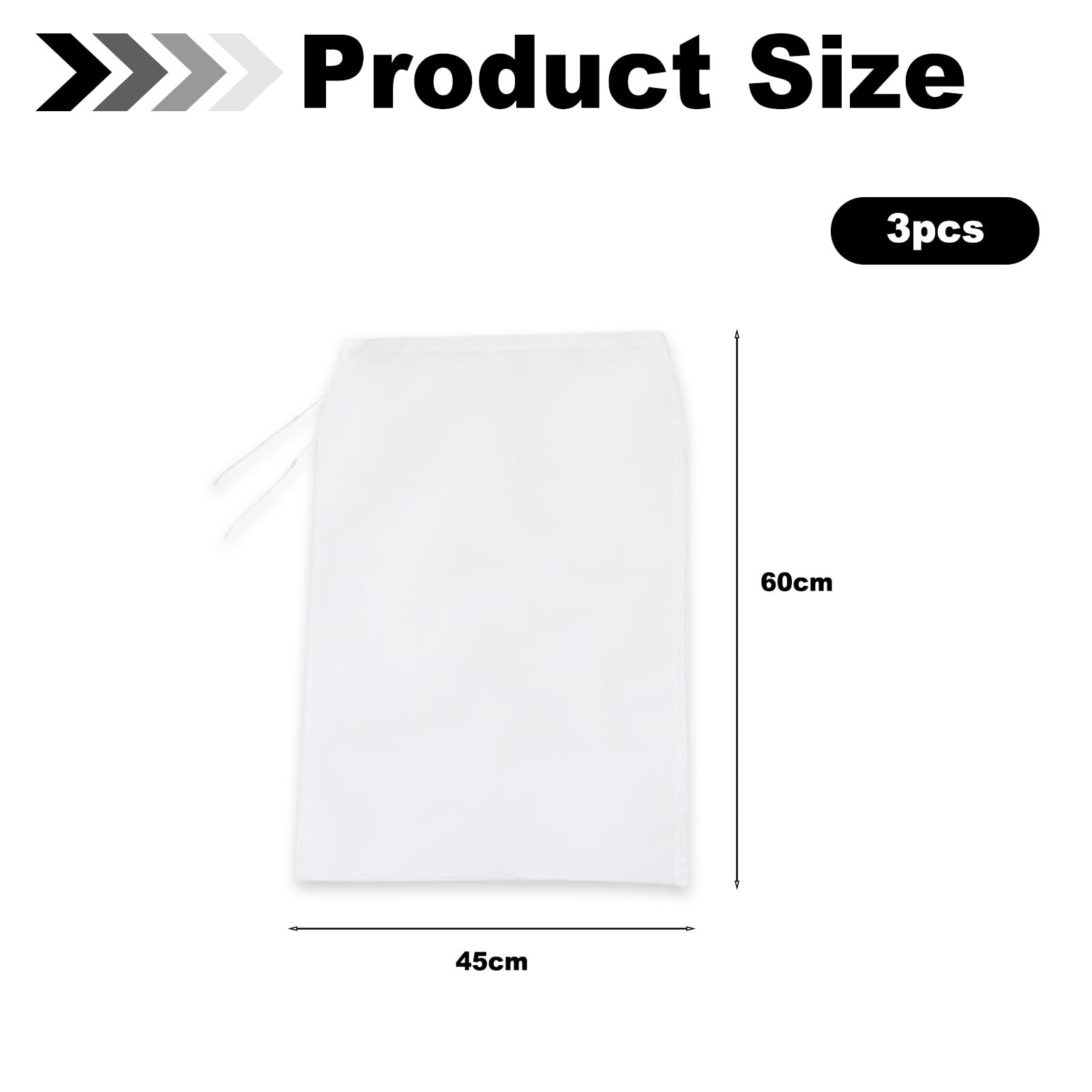 Bolsas de Filtro de Cerveza 45×60 cm Reutilizables para Filtrado de Grano y Mosto