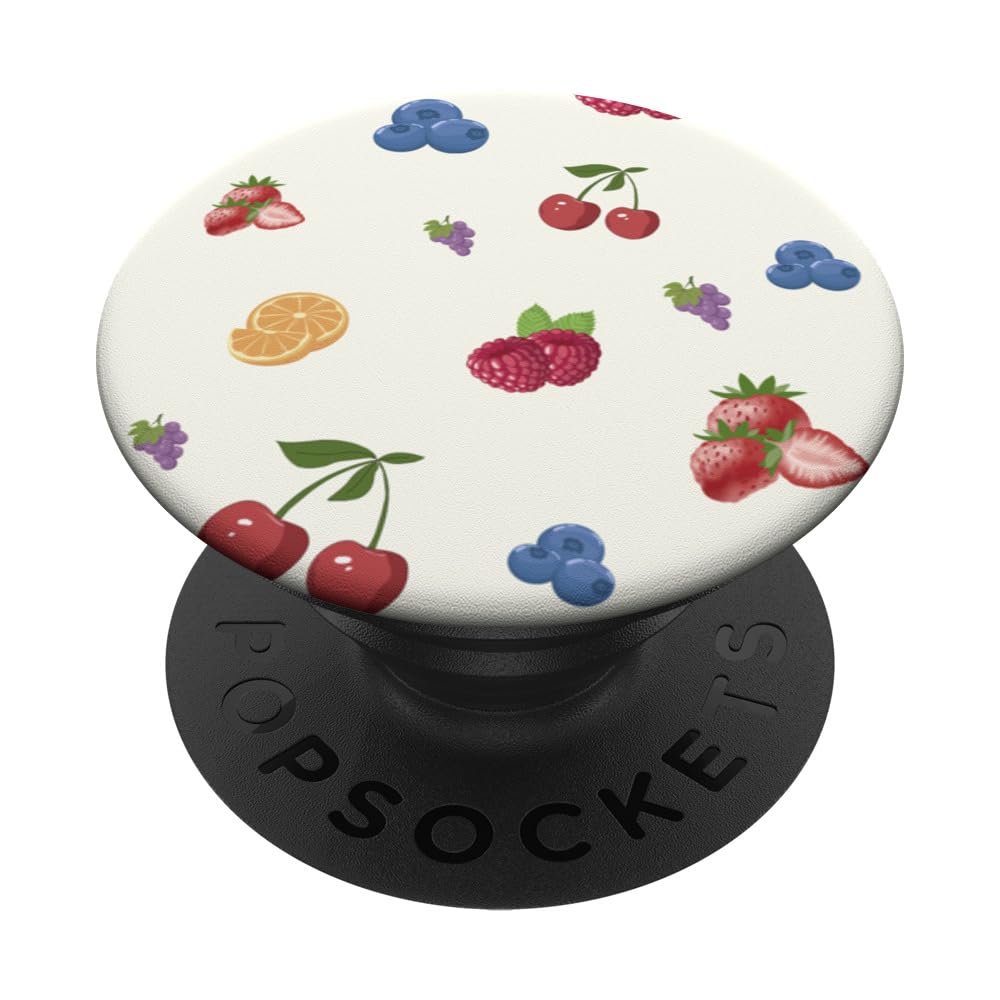 Cutie Fruiti PopSockets Adhesive PopGrip, Black