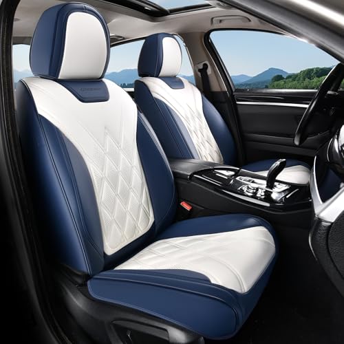 Image of Coverado Car Seat Covers, Front Covers for Cars, Car Seat Cover Front Seats, Car Seat Protector Waterproof, Leather Car Seat Cushion, Universal Interior Covers Seat Protectors for Most Cars
