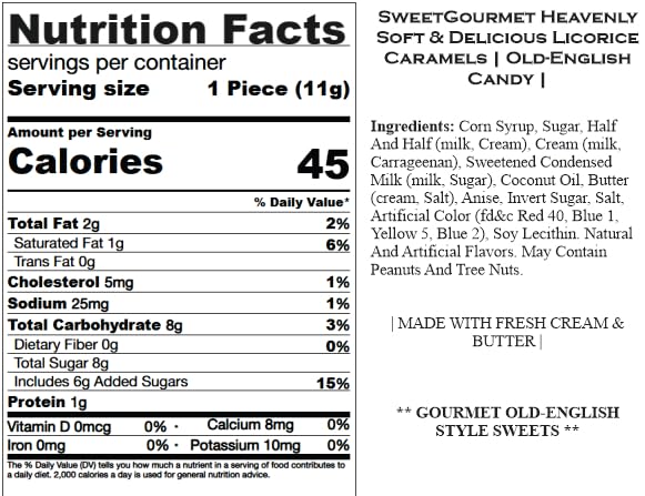 Miniatura 2 de SweetGourmet Caramelos de regaliz Heavenly Soft & Delicious  Caramelos antiguos ingleses  1 libra