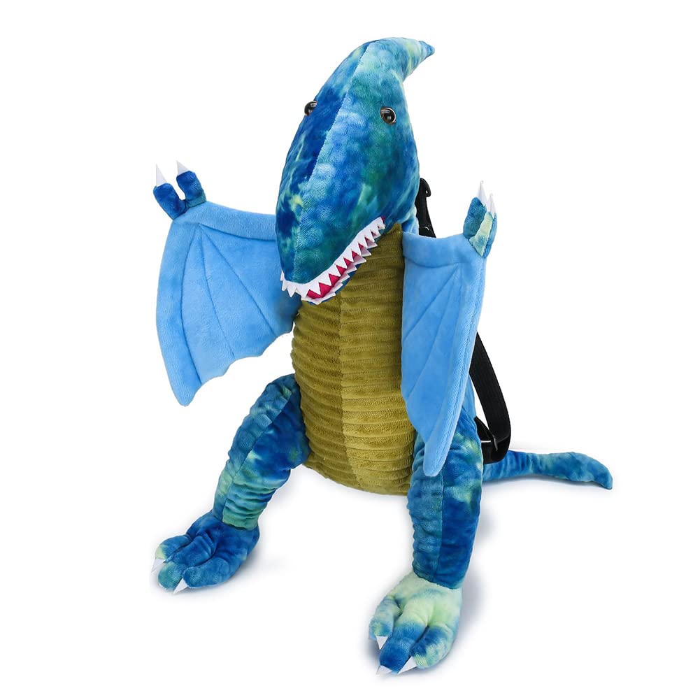 Katutude Unisex Kids Blue Dinosaur Backpack For Boys Girls, Cute Plush Animal Children Backpack Cartoon 3D Dinosaur Rucksack Primary School Bag Soft Dino Doll Travel Storage Bag Gift For Kids