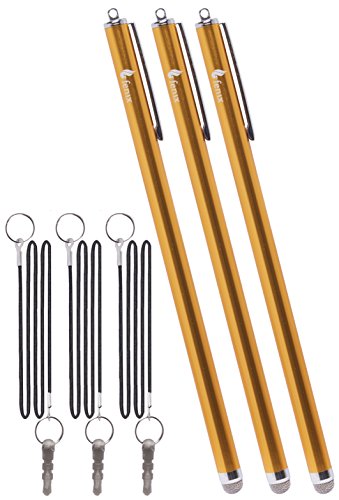 Fenix - Set of 3 Gold XXL Extra Long Stylus Pen [7.3"]