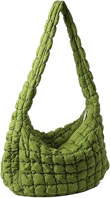 YFGBCX Quilted Tote Bag for Women Puffer Bag Quilted Bag Lightweight Puffy Tote Bag Quilted Padding Shoulder Bag Padded Hobo Crossbody Bag Zip Closure