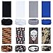 kilofly 6/8 pc Neck Gaiter Headband Bandana Seamless Headwear Head Wrap Set
