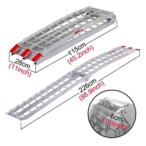 Rampa de carga de aluminio plegable con correas miniatura 7