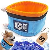 Cooling Collar for Dogs | Ice Dog Cooling Bandana | Includes 16 PCM Ice Gel Packs & Insulated Carry Bag (Small)