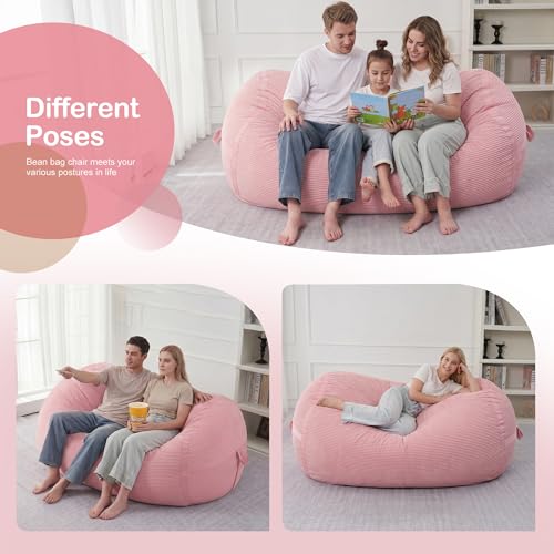 Image of 5FT Bean Bag Chair 5'Giant Bean Bag Chairs with Adults, Large Beanbag Chair