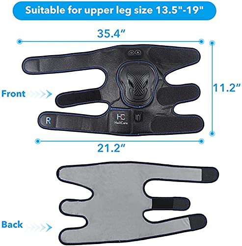 Faja calefactora para rodilla con masaje, masajeador vibratorio para rodilla con almohadilla térmica para fatiga de rodilla, masajeador de piernas, almohadilla térmica para rodilla para alivio de estrés, soporte, recargable miniatura 7
