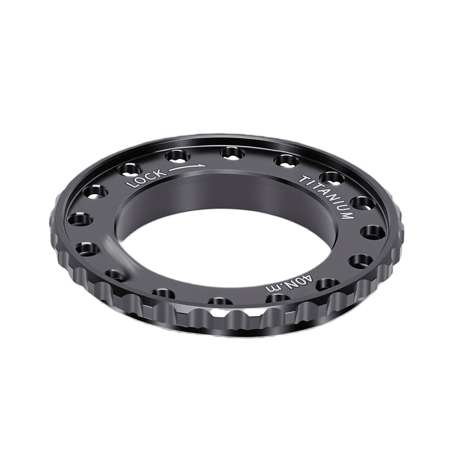 Keenso Ti Alloy Centerlock Lockring, Dust Water Vibration-Proof (BLACK)