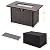 Nuu Garden 43 Inch Propane Fire Pit Table, CSA Certified 50,000 BTU Outdoor Patio Propane Fire Pit Table with 7 lbs Glass Stone & Removable Lid, Aluminum Tabletop, Water-Proof Oxford Cover, Brown