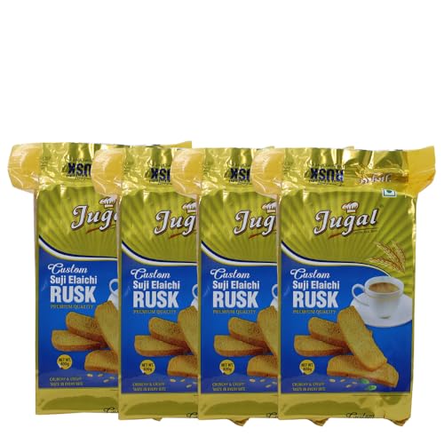 Jugal Bakers Custom Suji Elaichi Rusks (Pack of 4, 400gm Each) So...